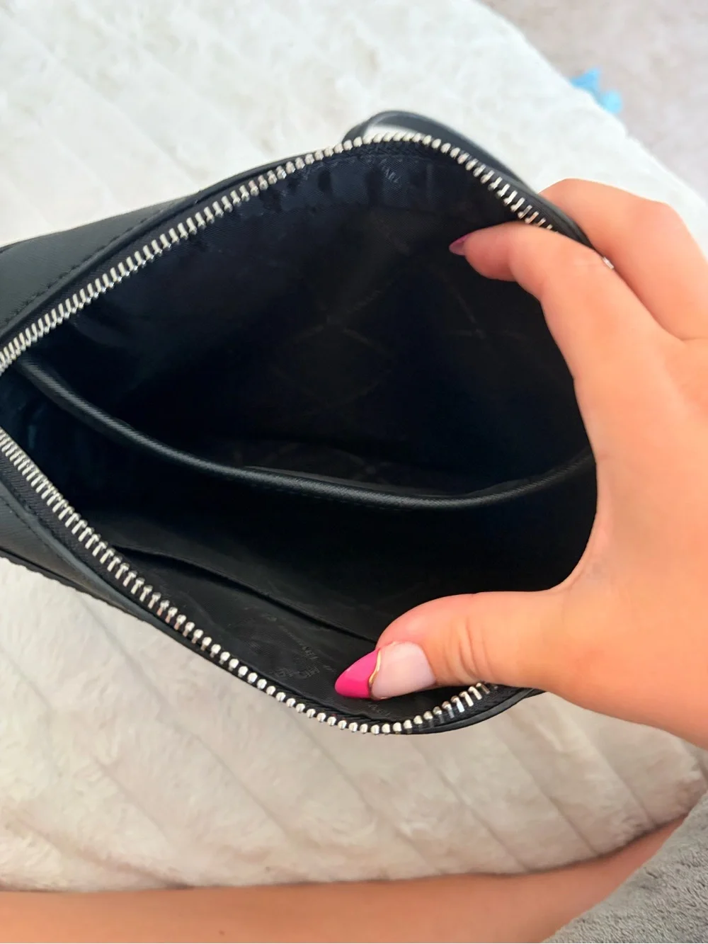 Michael Kors Black Saffiano Leather Chain Crossbody